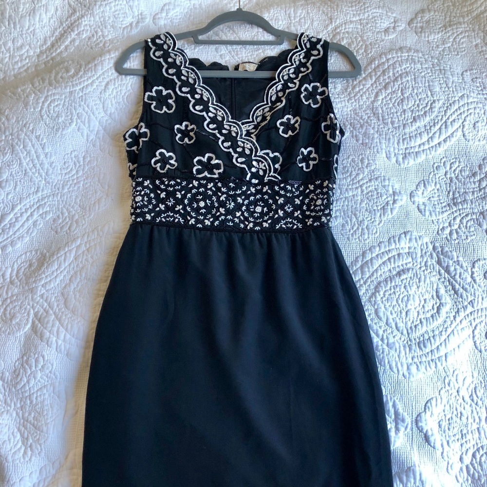 Vintage beaded silk cocktail dress